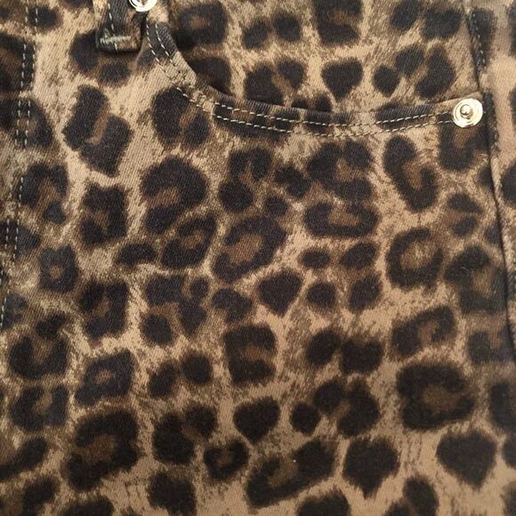 Good American Good Legs Crop Skinny Sage Leopard - Picture 6 of 8